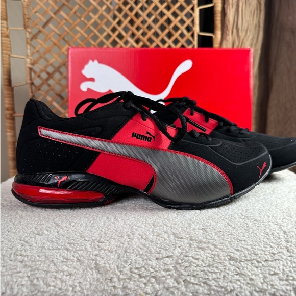 Puma Men's Black and Red Cell Surin 2 Nbk Athletic Shoes - Picture 1 of 15
